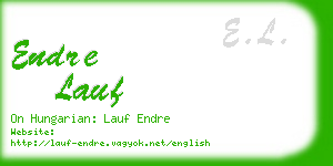 endre lauf business card